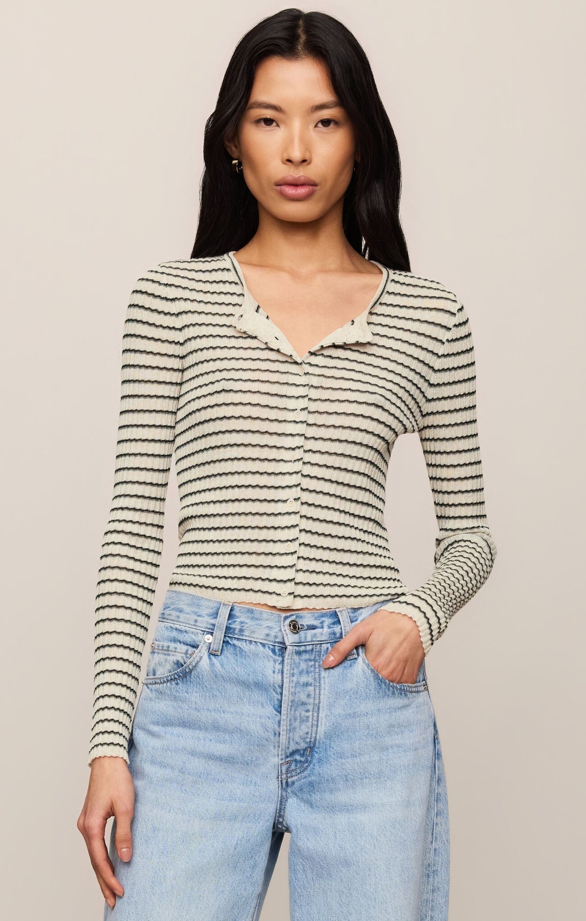 ROSANNA STRIPE SWEATER TOP