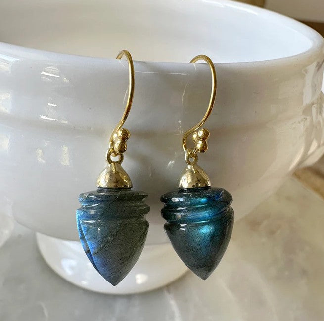 LABRADOITE DROP EARRING