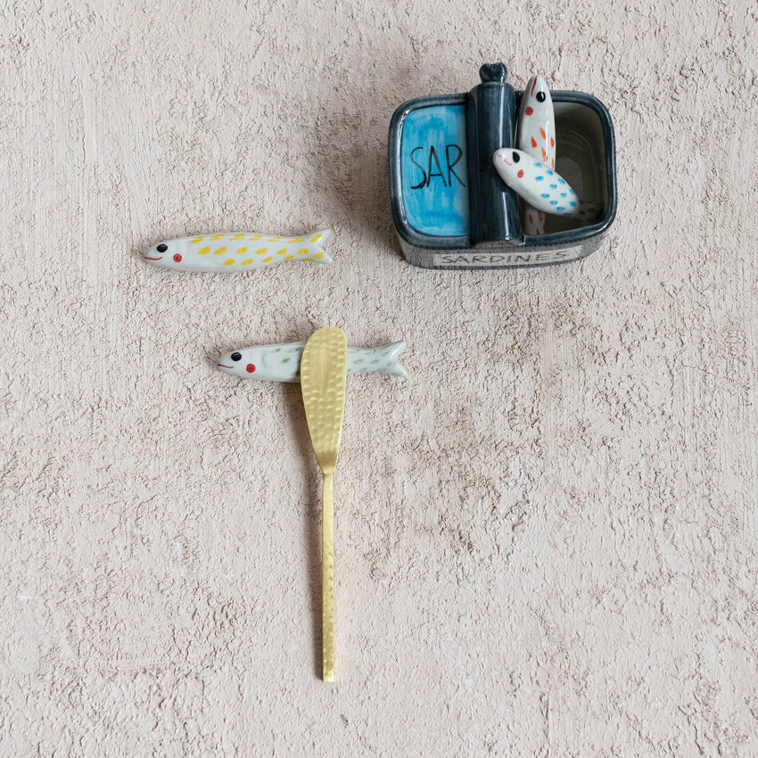 SARDINE CONTAINER W/UTENSIL RESTS