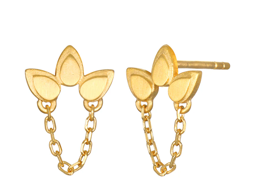 LOTUS DROP CHAIN EARRING