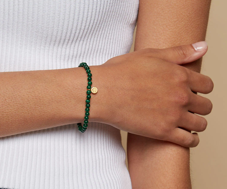 MALACHITE LOTUS BRACELET