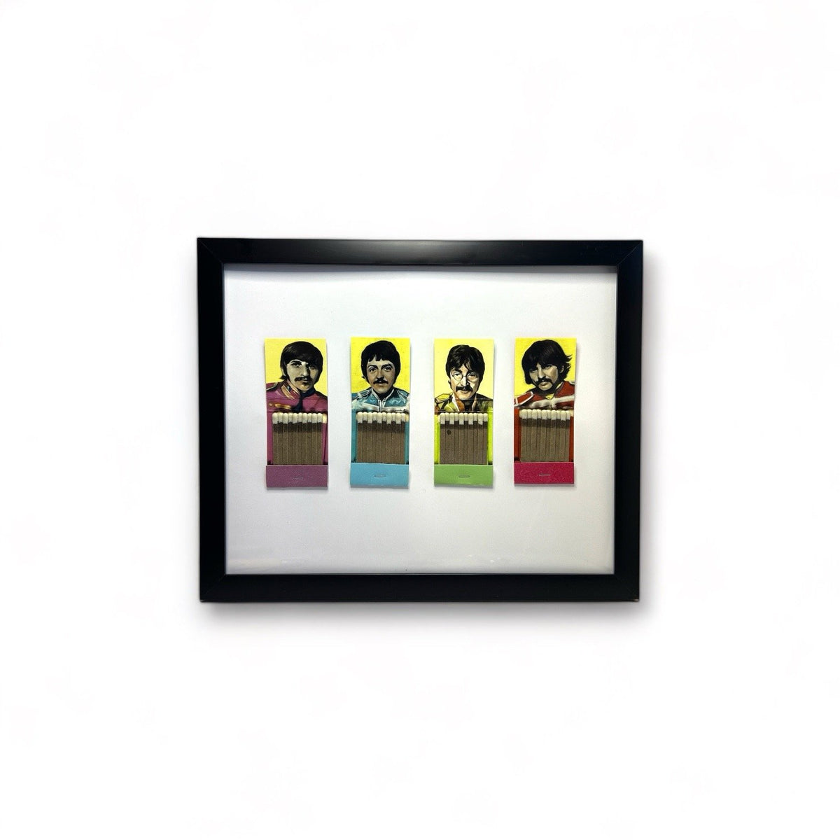THE BEATLES SET FRAMED MATCHBOOK