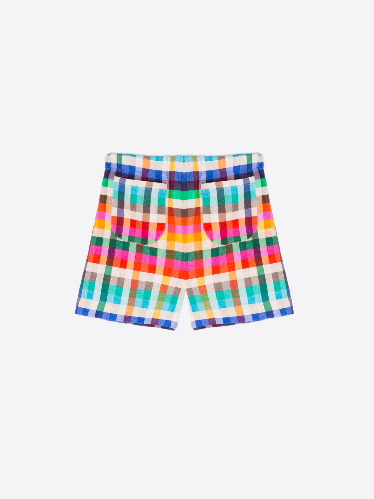 LINEN CHECK BERMUDA SHORT