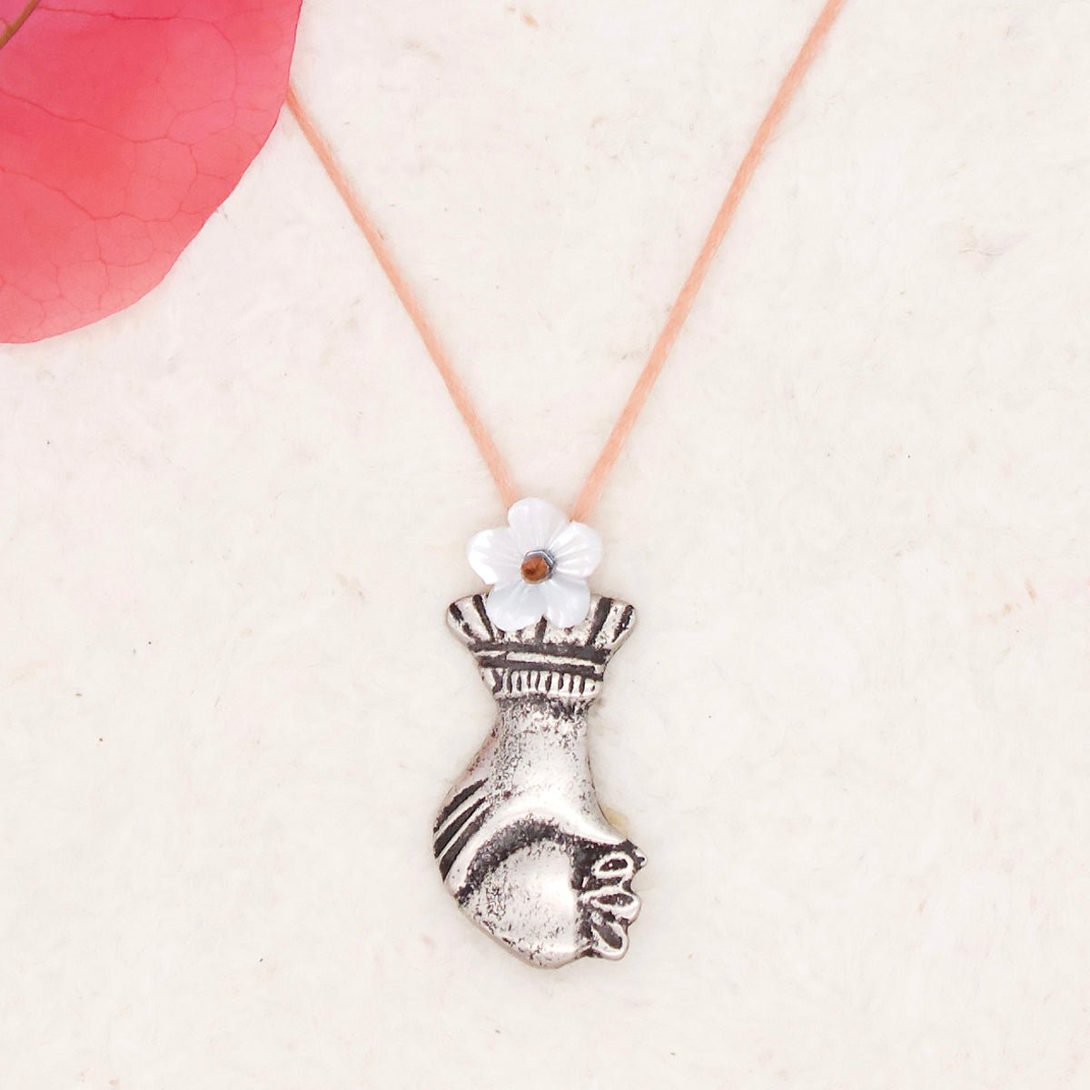 SILVER HEART MILAGRO NECKLACE