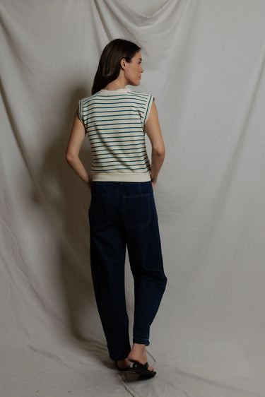 SLOANE FRENCH TERRY SPLIT TOP