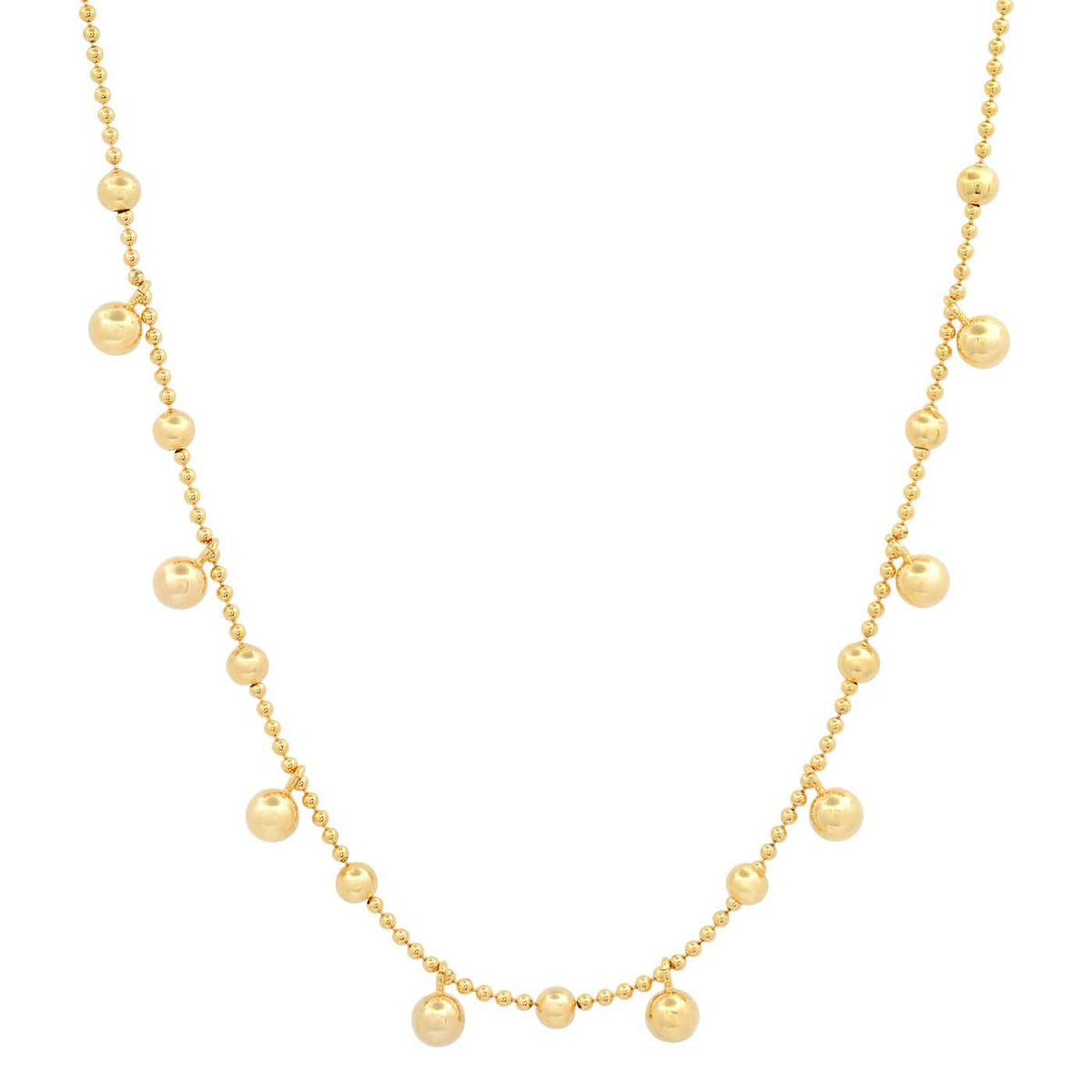 3MM &amp; 4MM BALL NECKLACE