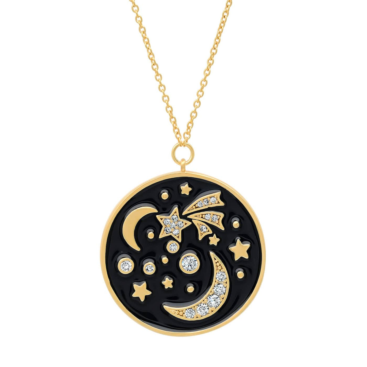 SIMPLE CHAIN NECKLACE W/CELESTIAL