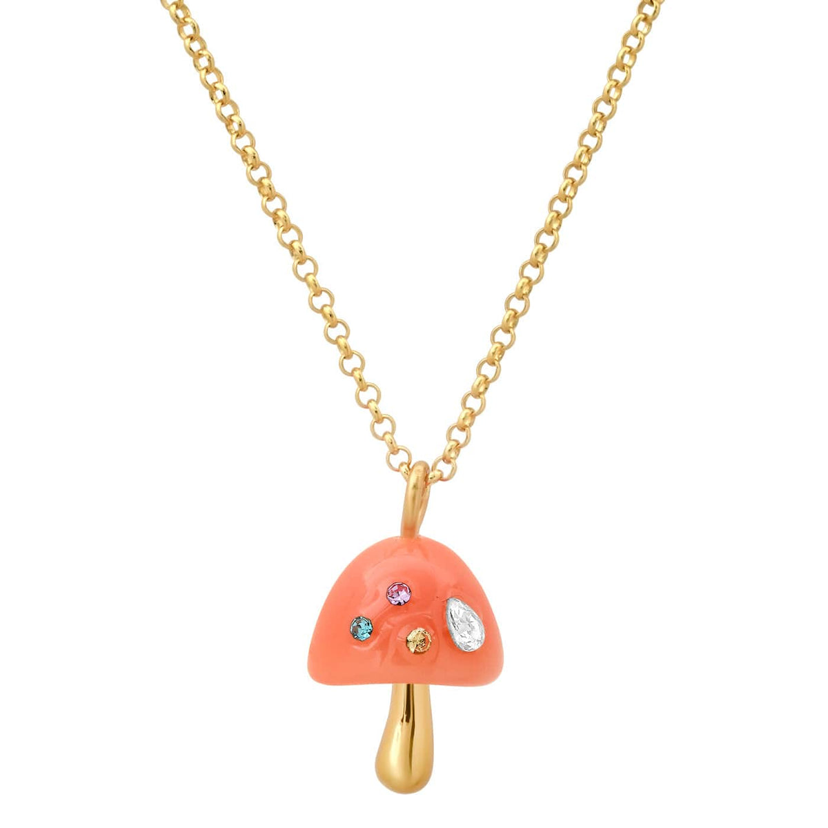 PINK MUSHROOM NECKLACE