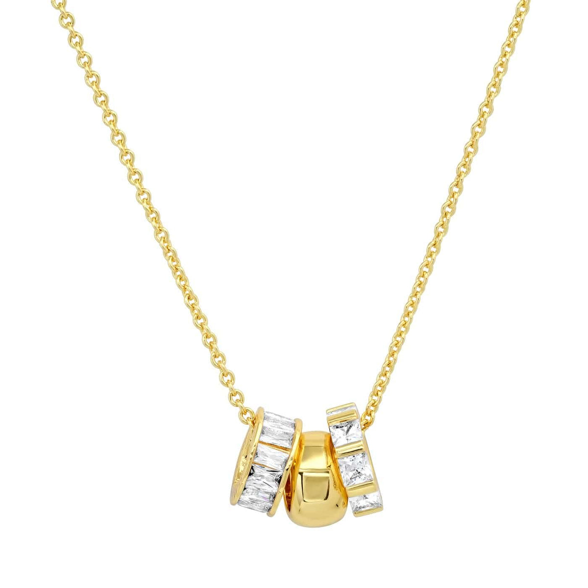 SIMPLE CHAIN NECKLACE W/ RONDELLS