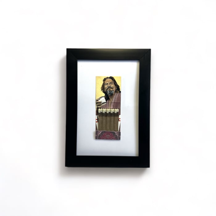 LEBOWSKI THE DUDE WHITE RUSSIAN FRAMED MATCHBOOK