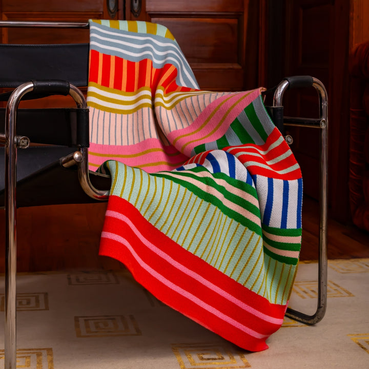 PATCHWORK STRIPE THROW