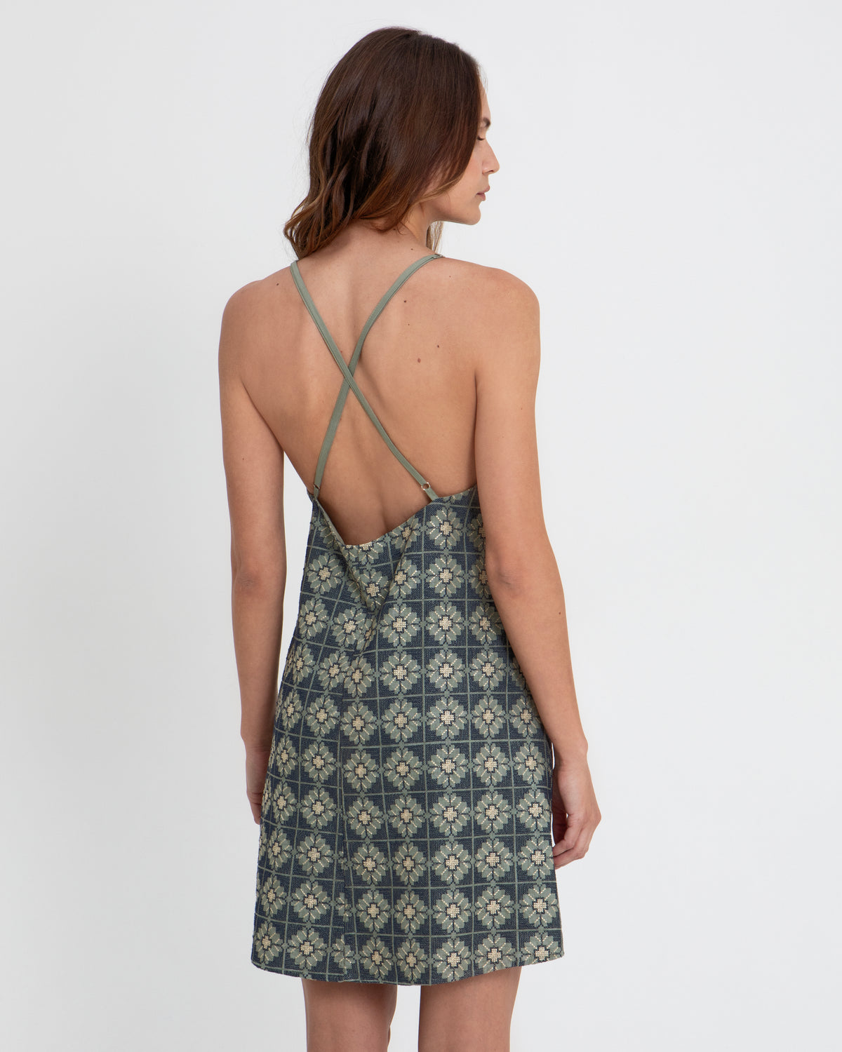 MINI DAISY CROSS STRAP DRESS