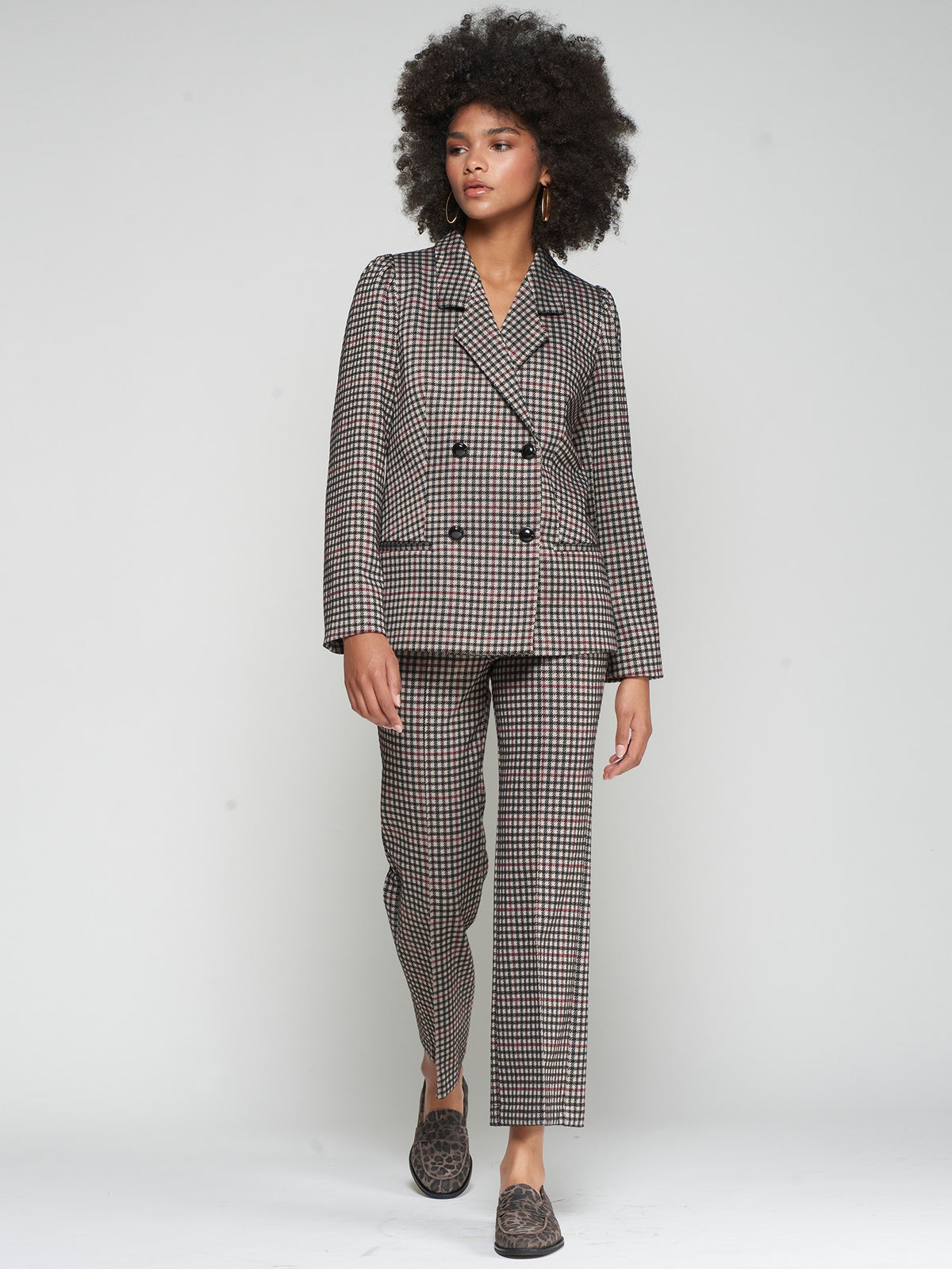 FRONT SEAM HOUNDSTOOTH TROUSER