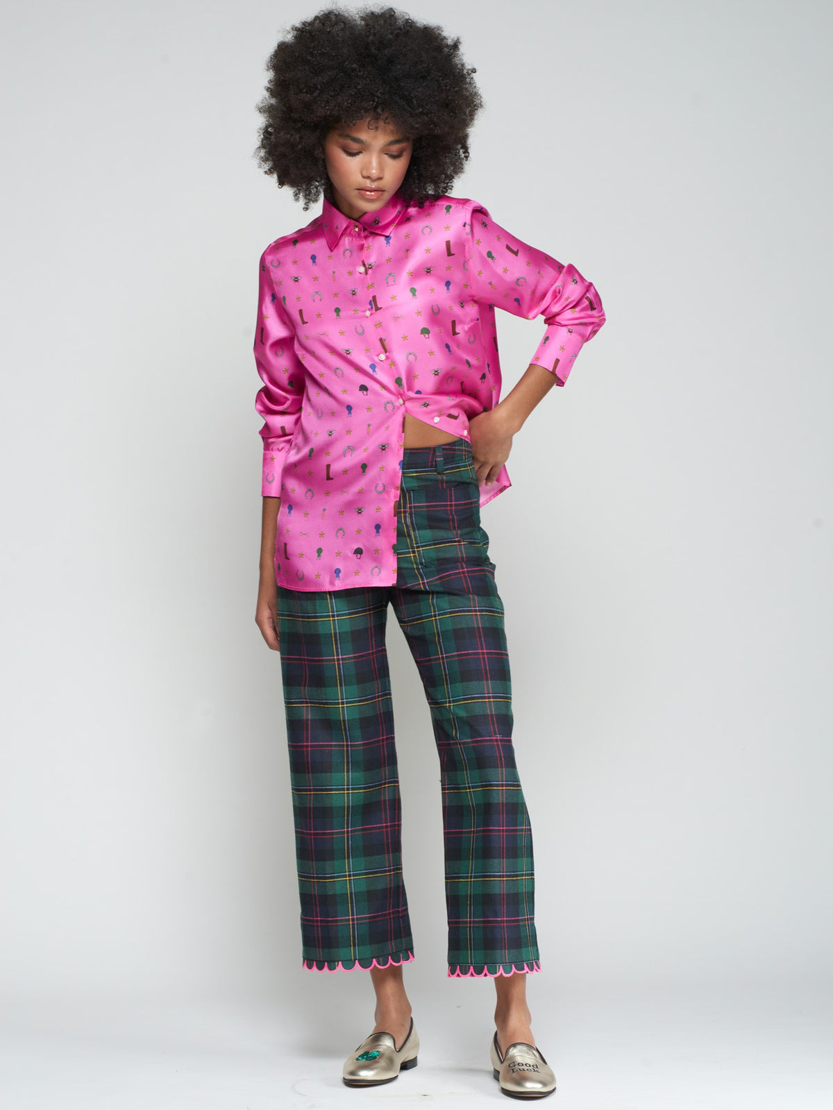 PLAID TROUSER