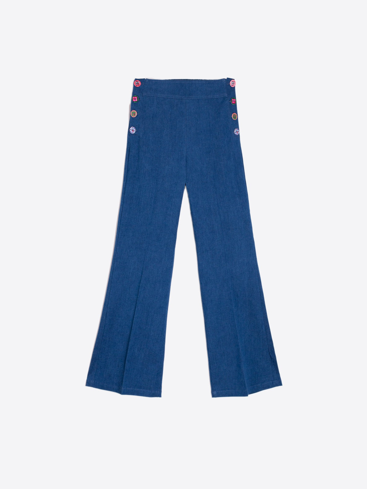 WAIST BUTTON DENIM TROUSER