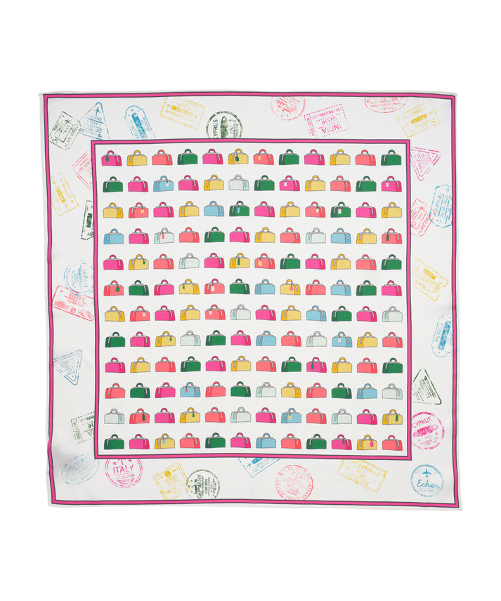 VINTAGE LUGGAGE SILK SQUARE