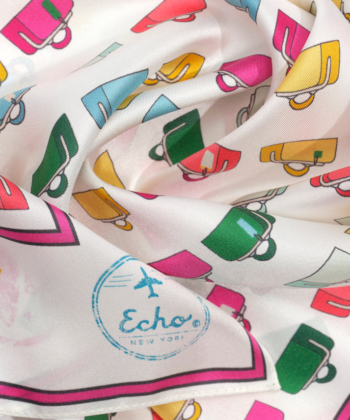 VINTAGE LUGGAGE SILK SQUARE