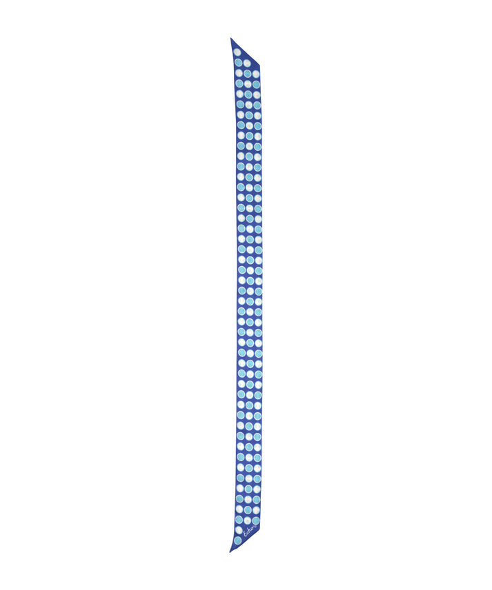 SPOTTED SILK RIBBON SCARF