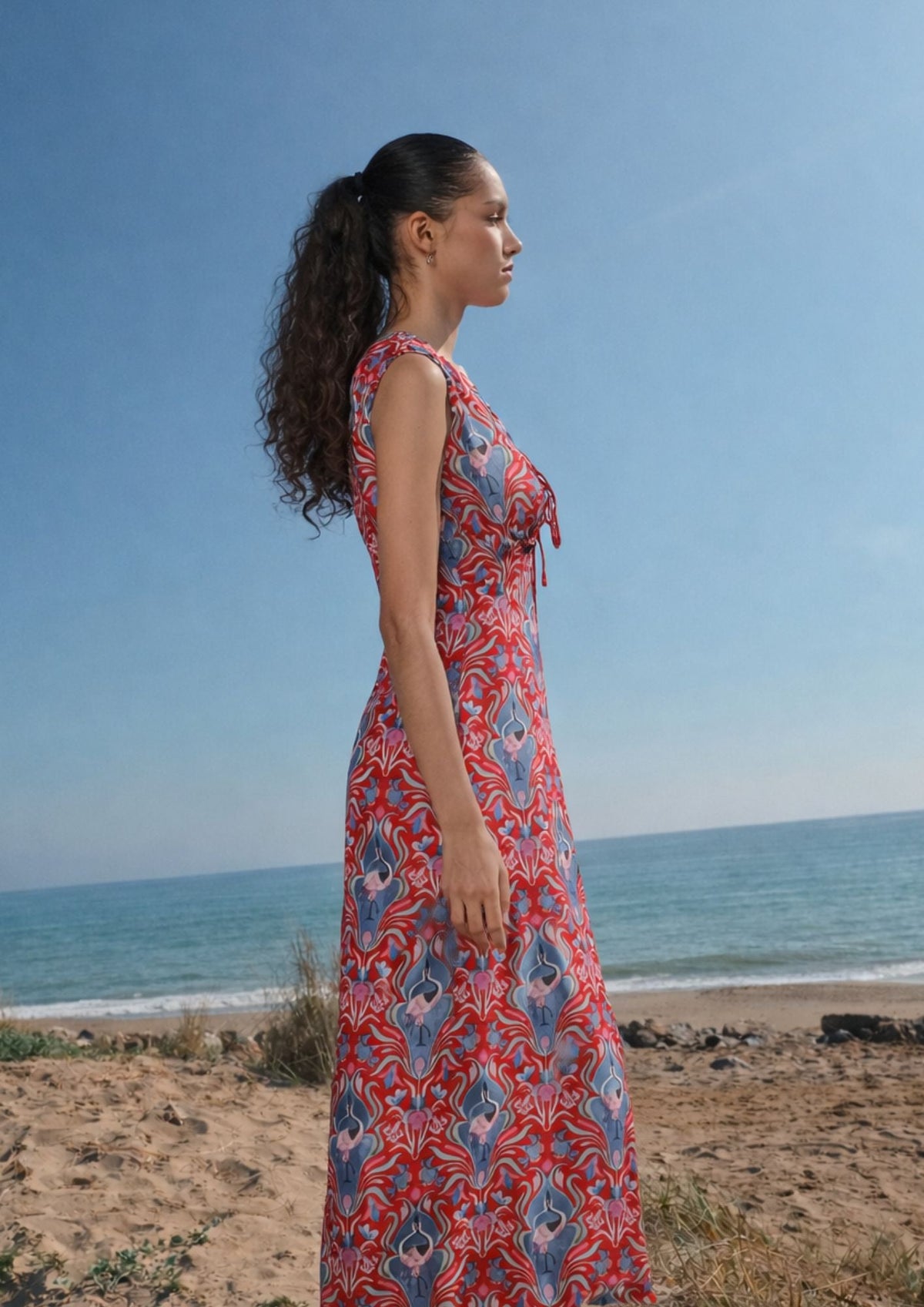 TIE BACK RODAS DRESS