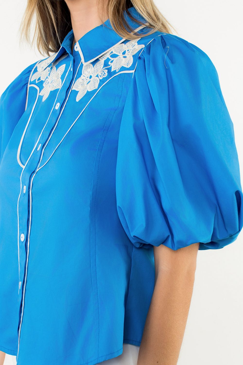 PUFF SLEEVE WESTERN TOP
