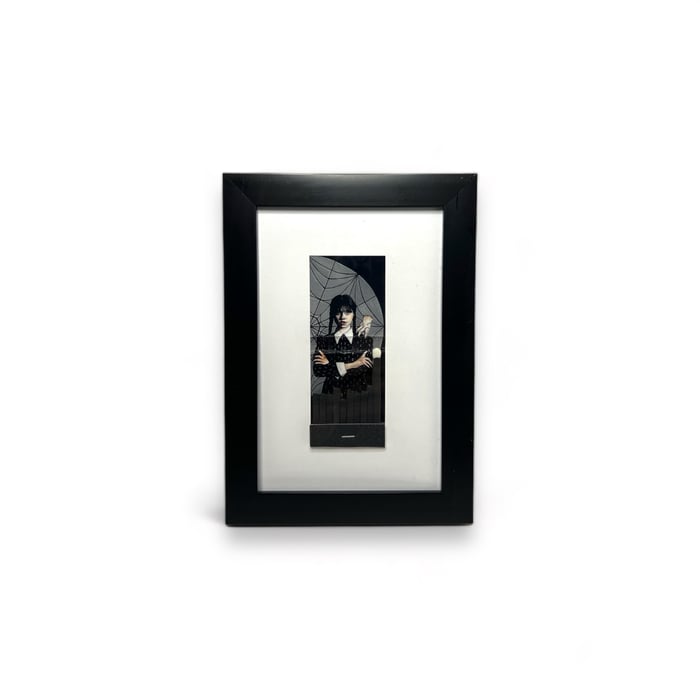 WEDNESDAY ADDAMS FRAMED MATCHBOOK