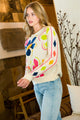 L/S FLORAL SWEATER