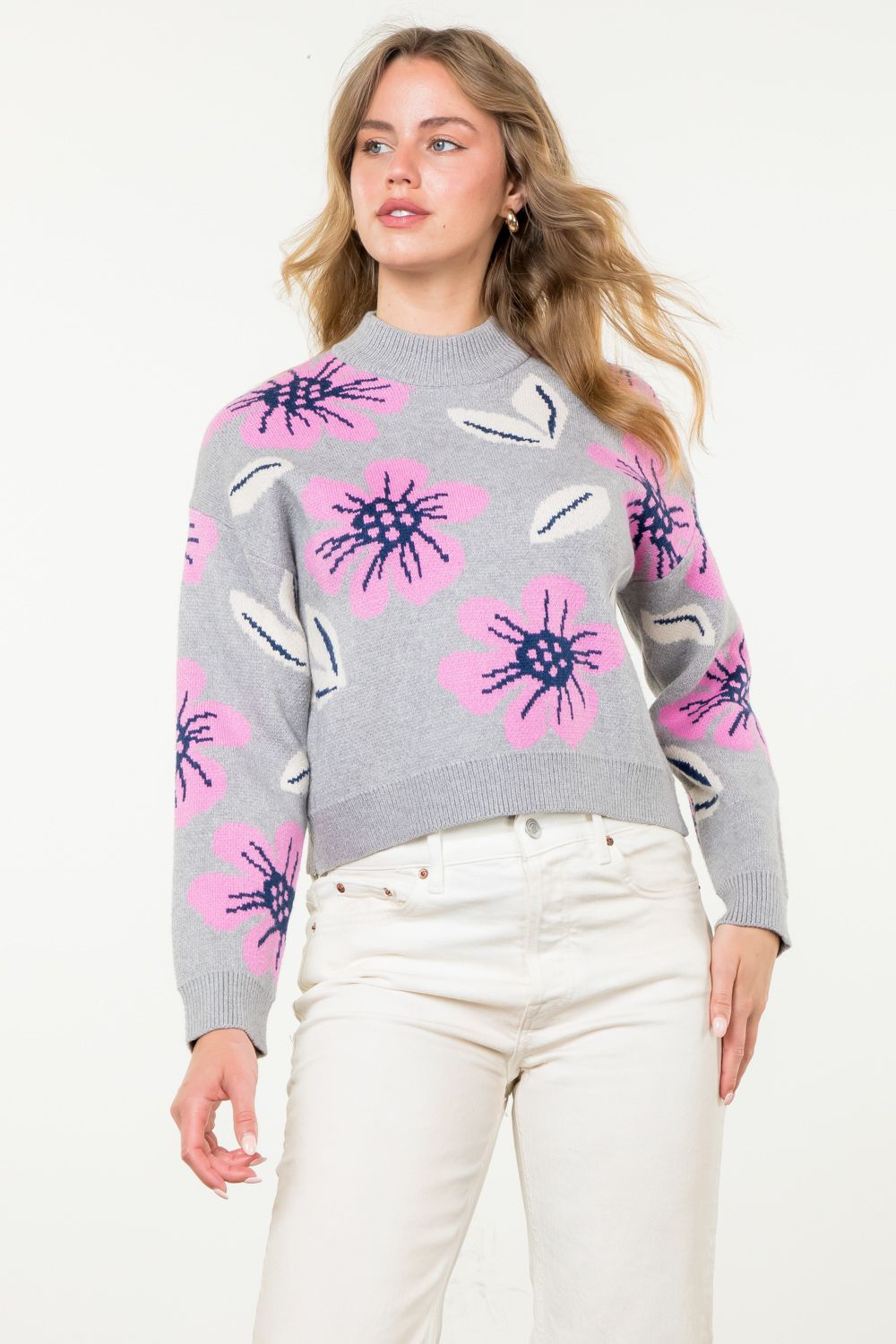 FLOWER KNIT SWEATER