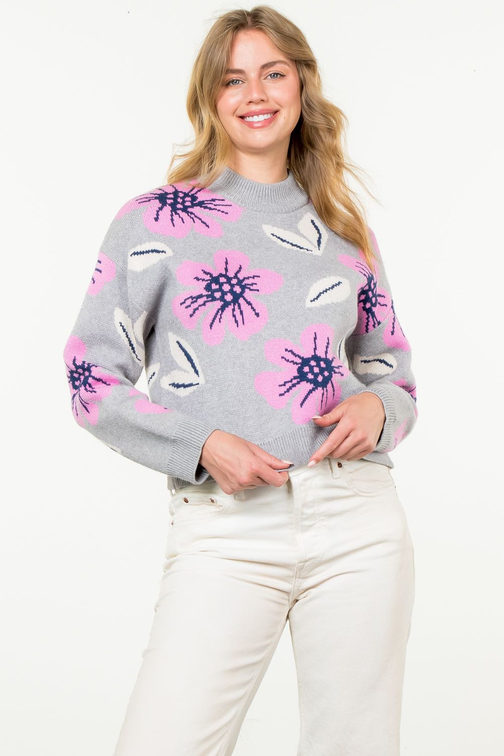 FLOWER KNIT SWEATER