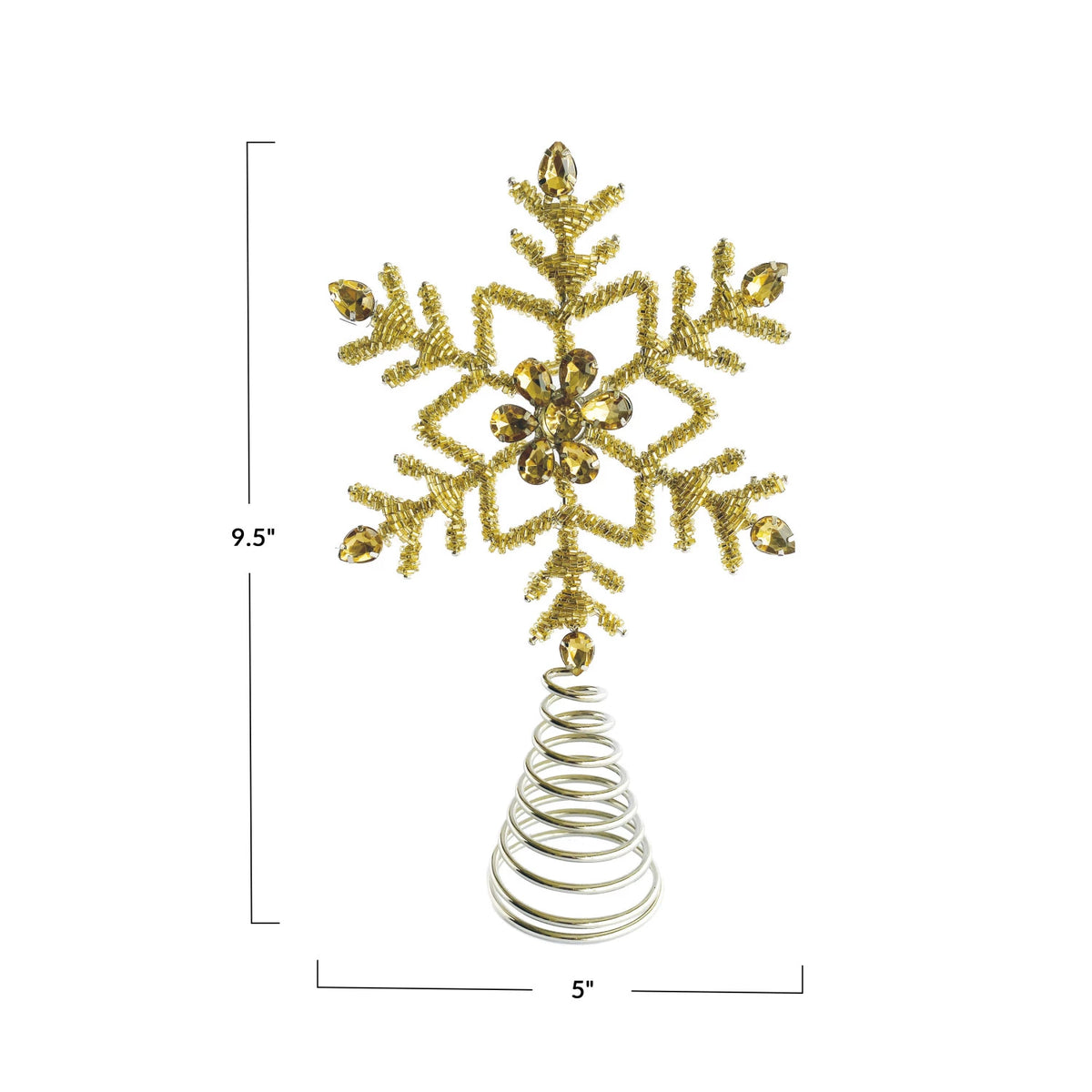 BEADED SNOWFLAKE TREE TOPPER