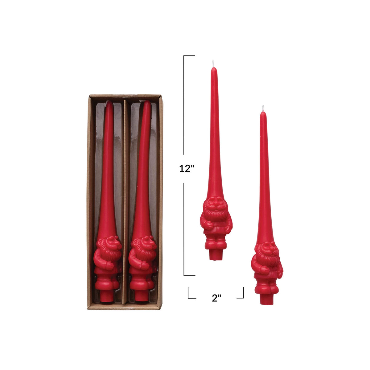 GNOME SHAPED 12&quot; TAPER SET/2