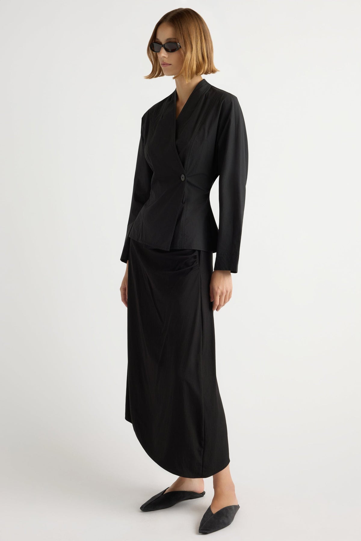 ZAINAB SCULPTED COTTON BLOUSE