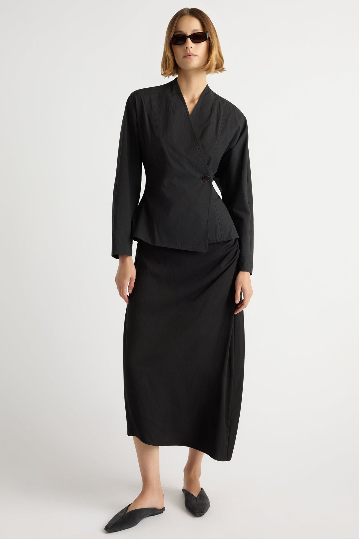 ZAINAB SCULPTED COTTON BLOUSE