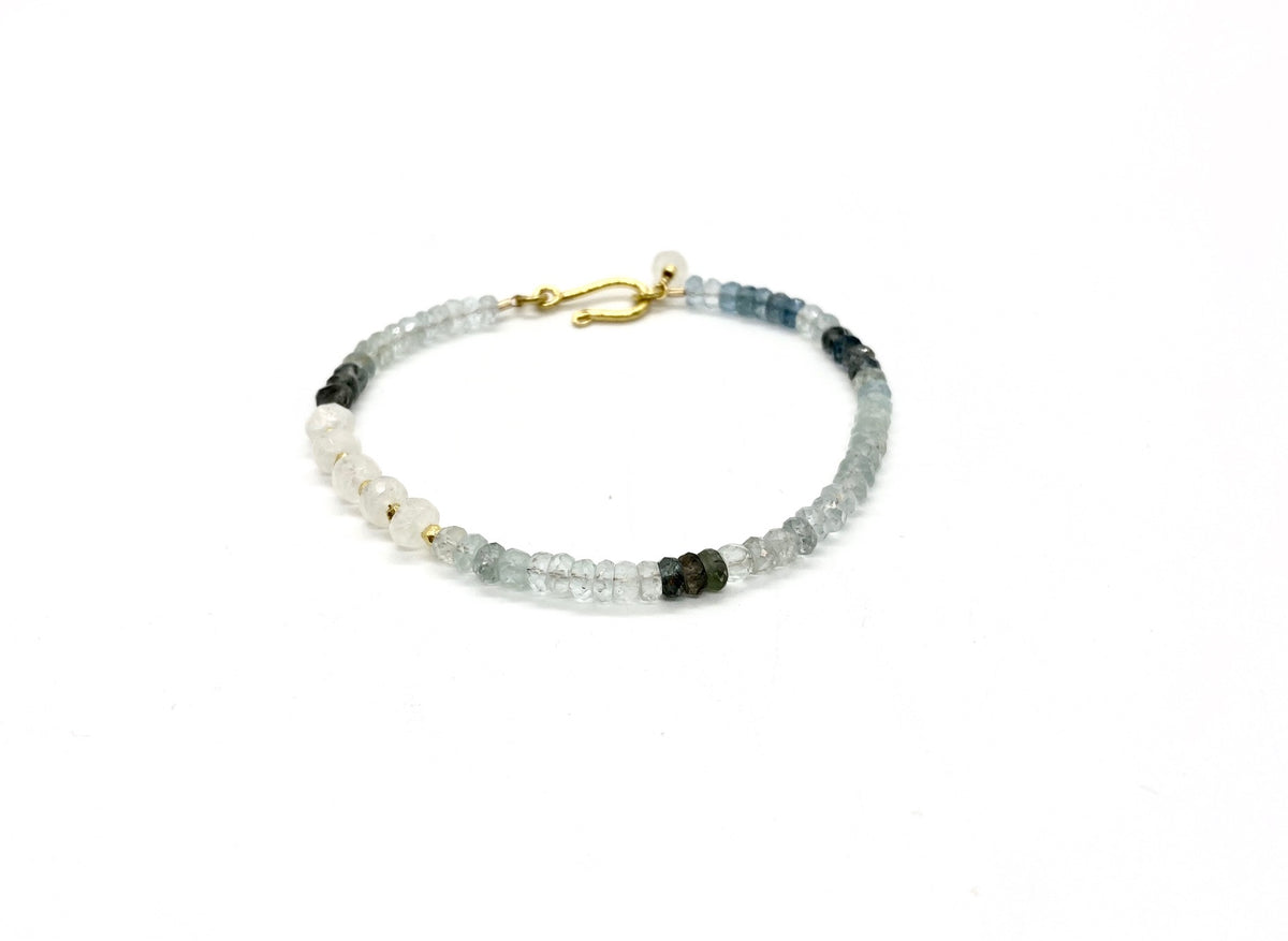 AQUAMARINE & MOONSTONE BRACELET