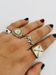 RUSTIC ANTLER SLICE WITH DIAMOND RING