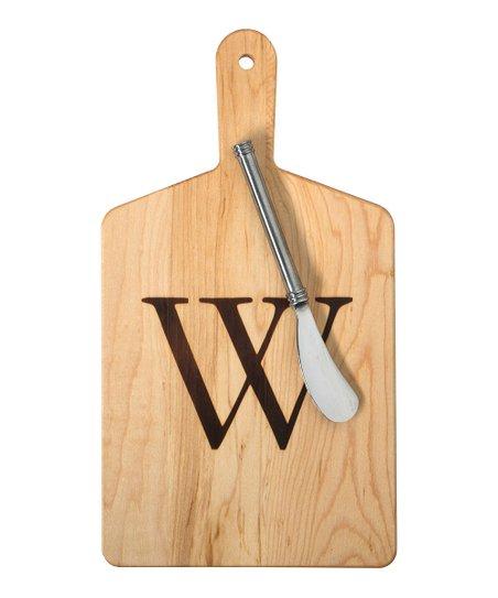 INITIAL CUTTING BOARD WITH KNIFE