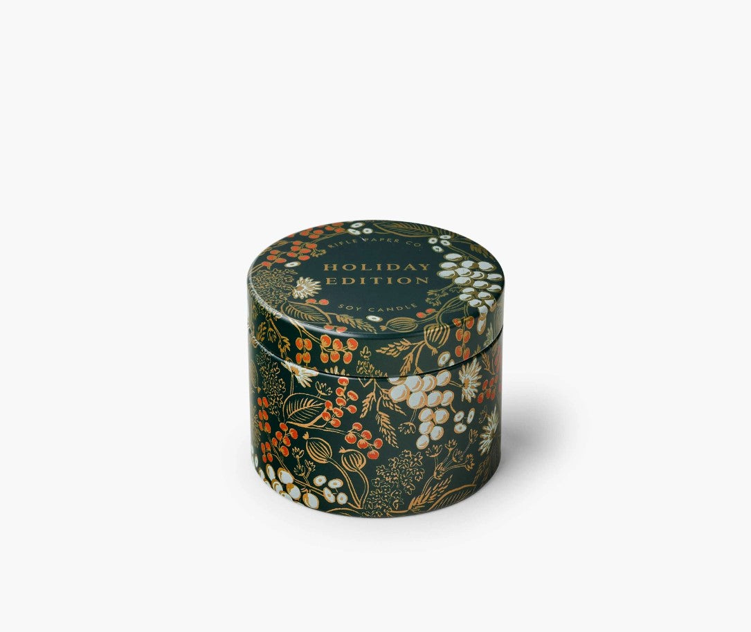 HOLIDAY CANDLE TIN