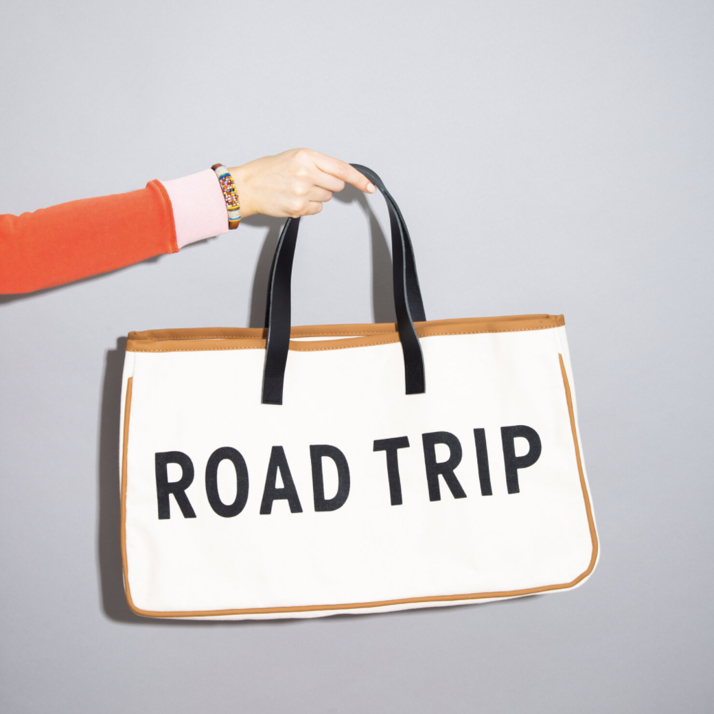 ROAD TRIP CANVAS TOTE